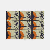 Tropical Palm Tree Orange Sunset Crochet Print on Fleecedecke (Vorderseite (Horizontal))