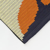 Tropical Palm Tree Orange Sunset Crochet Print on Fleecedecke (Ecke)