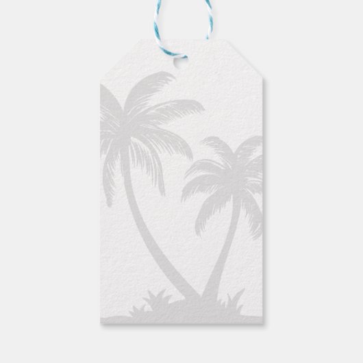 Tropical Palm Tree Personalized Geschenkanhänger (Rückseite)