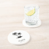 Tropical Palm Tree Personalized Getränkeuntersetzer (Seite)