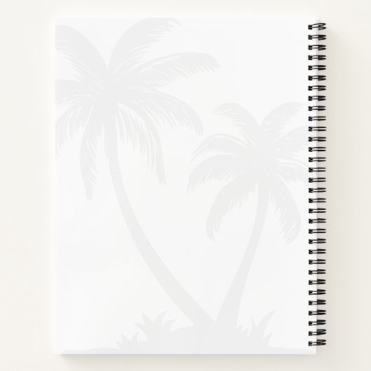 Tropical Palm Tree Personalized Notizblock (Rückseite)