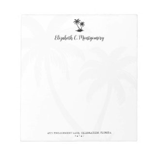Tropical Palm Tree Personalized Notizblock