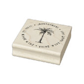 Tropical Palm Tree Personalized Return Address Gummistempel (Stempel)