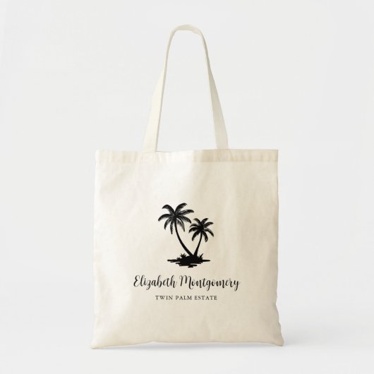 Tropical Palm Tree Personalized Tragetasche (Vorne)