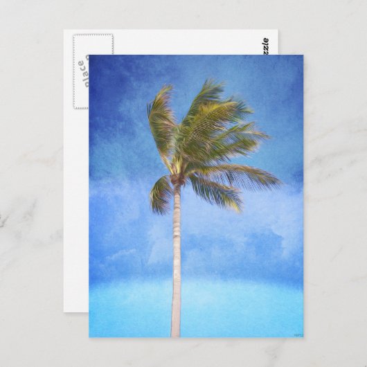 Tropical Palm Tree Postkarte (Vorne/Hinten)