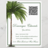 Tropical Palm Tree QR Code Stilvoll Flyer (Vorne)