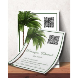 Tropical Palm Tree QR Code Stilvoll Flyer