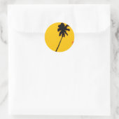 Tropical Palm Tree Runder Aufkleber (Tasche)