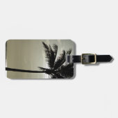 Tropical Palm Tree Silhouette Gepäckanhänger (Vorderseite horizontal)