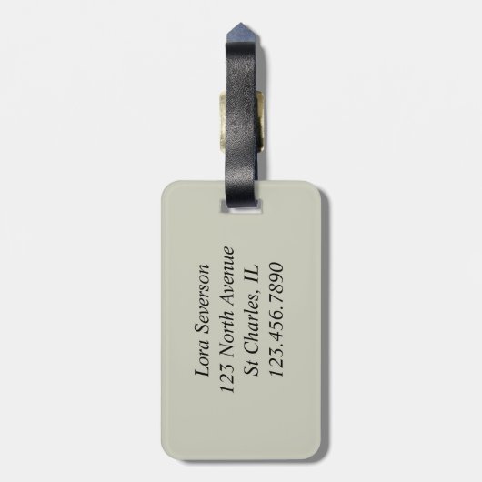 Tropical Palm Tree Silhouette Gepäckanhänger (Rückseite vertikal)