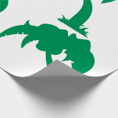 Tropical Palm Tree Silhouette Green Island Beach Geschenkpapier