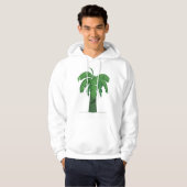 Tropical Palm Tree Silhouette Green Island Beach Hoodie (Vorne ganz)