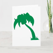 Tropical Palm Tree Silhouette Green Island Beach Karte