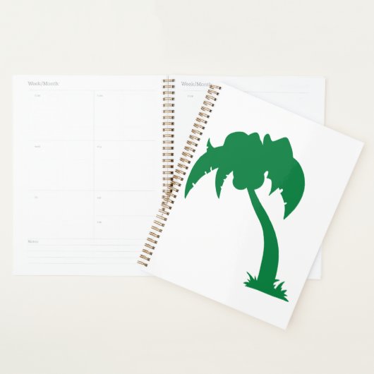 Tropical Palm Tree Silhouette Green Island Beach Planer (Anzeige)