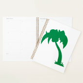 Tropical Palm Tree Silhouette Green Island Beach Planer