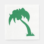 Tropical Palm Tree Silhouette Green Island Beach Serviette (Vorderseite)