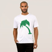 Tropical Palm Tree Silhouette Green Island Beach T-Shirt (Vorne ganz)