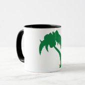 Tropical Palm Tree Silhouette Green Island Beach Tasse (Vorderseite Links)