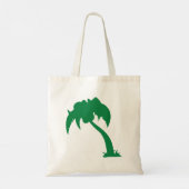 Tropical Palm Tree Silhouette Green Island Beach Tragetasche (Rückseite)