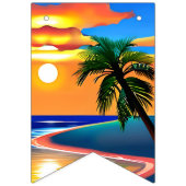 Tropical Palm Tree Silhouette Party Wimpelkette (Erste Fahne)