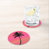 Tropical Palm Tree Silhouette Untersetzer (Vor Ort)
