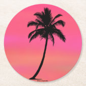 Tropical Palm Tree Silhouette Untersetzer (Vorderseite)