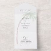 Tropical Palm Tree Sprichwort I Do Wedding All In One Einladung (Innen Boden)