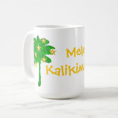 Tropical Palm Tree Stars Personalized Kaffeetasse (Vorderseite Links)