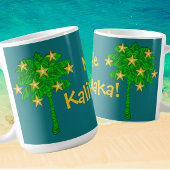 Tropical Palm Tree Stars Personalized Kaffeetasse
