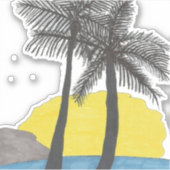 Tropical Palm Tree Sticker (Vorderseite)