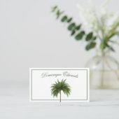 Tropical Palm Tree Stilvoll grün Beruflich Visitenkarte (Stehend Vorderseite)