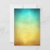 Tropical Palm Tree String light Beach Wedding UAWG RSVP Karte (Rückseite)