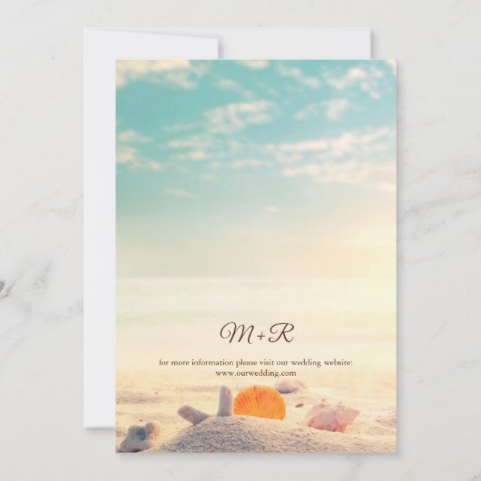 Tropical Palm Tree Summer Beach Einladung (Rückseite)