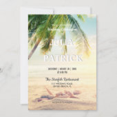 Tropical Palm Tree Summer Beach Hochzeit Einladung (Vorderseite)