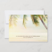 Tropical Palm Tree Summer Beach Wedding Rettete Th Save The Date (Rückseite)