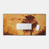 Tropical Palm Tree Sunset Desk Mat Schreibtischunterlage (Tastatur & Maus)