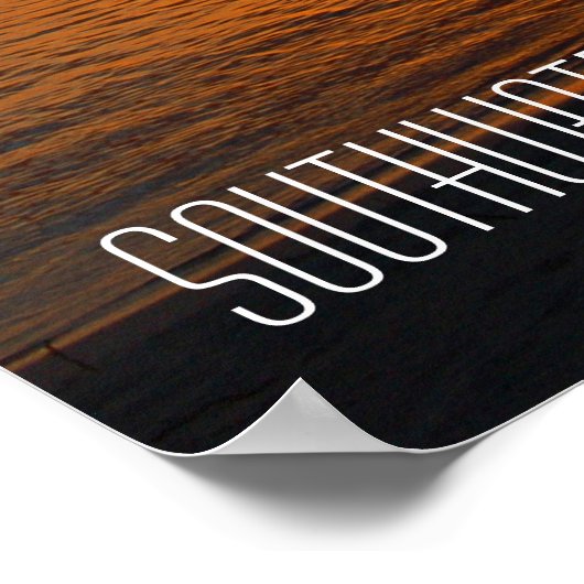 Tropical Palm Tree Sunset in Belize Poster (Ecke)