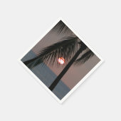 Tropical Palm Tree Sunset Serviette (Ecke)