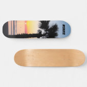 Tropical Palm Tree Sunset Skateboard (Horizontal)