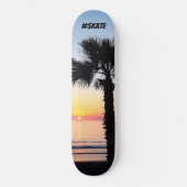 Tropical Palm Tree Sunset Skateboard (Vorderseite)