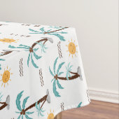 Tropical Palm Tree Sunshine Aquamarin Türkis Tischdecke (Beispiel)