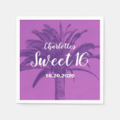Tropical Palm Tree Sweet 16 Serviette (Vorderseite)