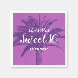 Tropical Palm Tree Sweet 16 Serviette
