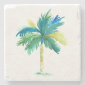 Tropical Palm Tree Tiki Bar Steinuntersetzer (Vorderseite)