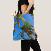 Tropical Palm Tree Tote Bag - Küstenstreifen Tasche (Von Nahem)