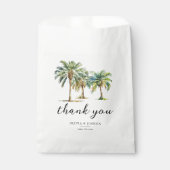 Tropical Palm Tree Vielen Dank für Ihre Hochzeit Geschenktütchen (Vorderseite)