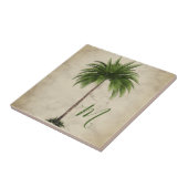 Tropical Palm Tree Vintag Elegante Fliese (Seite)