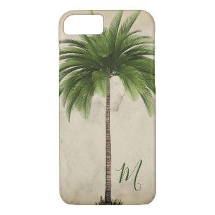 Tropical Palm Tree Vintag Elegante Monogram Case-Mate iPhone Hülle