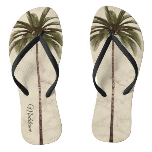 Tropical Palm Tree Vintag Elegante Sommer Badesandalen
