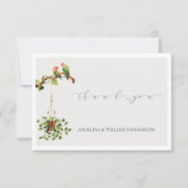 Tropical Palm Tree Wedding Danke Karte (Vorderseite)